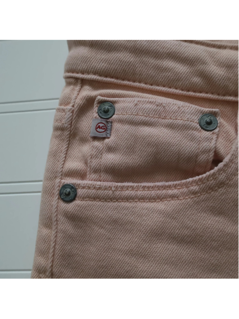 AG Jeans Isabelle High Waisted Cropped Jeans Pink Size 24 - Picture 5 of 12